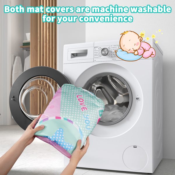 Febfoxs Baby Play Mat, 5 in 1 Thick Large Baby Gyms Play Mats Musical Activity Center, Play Piano Gym Tummy Time for Newborn Toddler and Infants, Blue and Pink - 图片 3