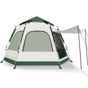 SUNOYAR 6-8 Person Tent, Instant Pop Up Tent Water-Resistant, Easy Setup Camping Tent with Removable Rainfly and Carry Bag for Outdoor/Hiking/Backpacking