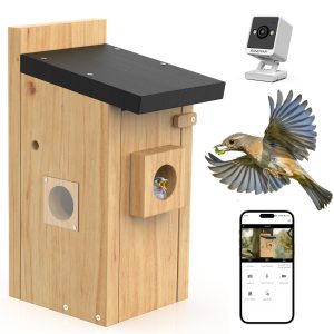 Smart Bird Feeder with Camera, Bird House with 3MP HD Camera, APP Real-Time Notifications, WiFi Connection for Bird Feeding and Watching